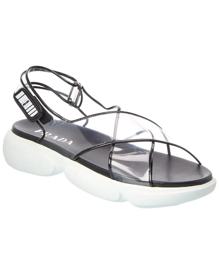 Prada Vinyl & Leather Sandal