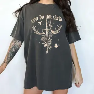 You Do Not Yield Comfort Colors Shirt, Inspirational Bookish Tee , Vintage Book Lovers Shirt, Romantasy Reader T-Shirt , Gift For Book Lovers