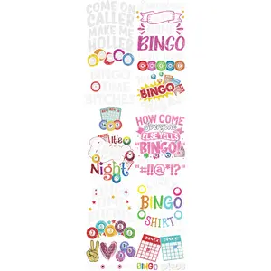 Bingo 1 DTF Heat Transfers Gangsheet - DIY Craft Supplies, Crafts for Toys & Hobbies, Specialty DIY Projects