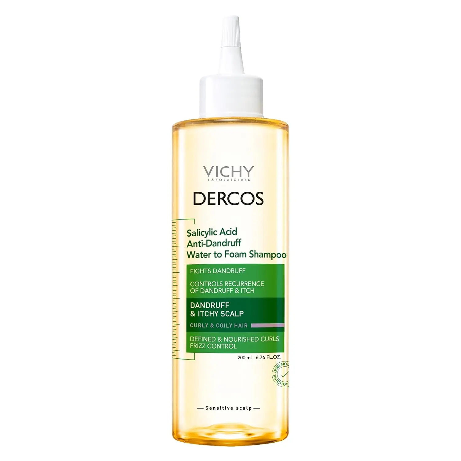 VICHY Dercos Salicylic Acid Dandruff Shampoo, Itchy Scalp Treatment 6.76oz