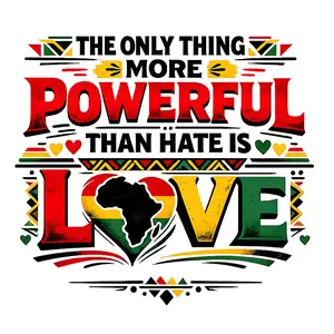 POWERFUL LOVE DTF TRANSFER FOR T-SHIRTS AND HOODIES