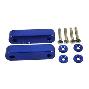 Billet Aluminum Hood Spacer Risers Set For 88-00 Honda Civic CRX /90-01 For Acura Integra
