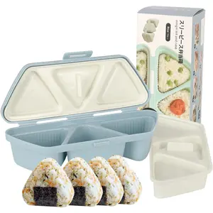 6 in 1 Onigiri Mold Triangle Sushi Mold Once Quickly Make 6 count Sushi - Multifunctional Rice Ball Mold for Making and Storing Sushi