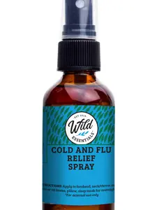 Wild Essentials Cold and Flu Essential Oil Spray, 2 Ounce, 60ml, Made with 100% Essential Oils and Witch Hazel, Aromatherapy, Shower, Room, Linen, Body Spray, All Natural, External Use Only