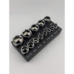 Milwaukee 3/8'' Shallow Socket Holder – Gridfinity 3D Printed Organizer For Square-Base Sockets