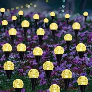 10/20/40 LED Solar Lawn Lights Waterproof Shatterproof Bubble Ball Lights Ultra Bright Pathway Lights Outdoor Garden