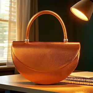 Elegant Half-Moon Top Handle Clutch – Minimal Evening Bag
