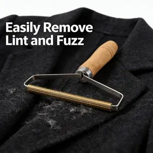 2026 Upgrade Manual Shaver, Wooden Handle Stainless Steel Hair Remover, Clothes Sweater Ball Remover, Home Pet Fur Cleaner Brush