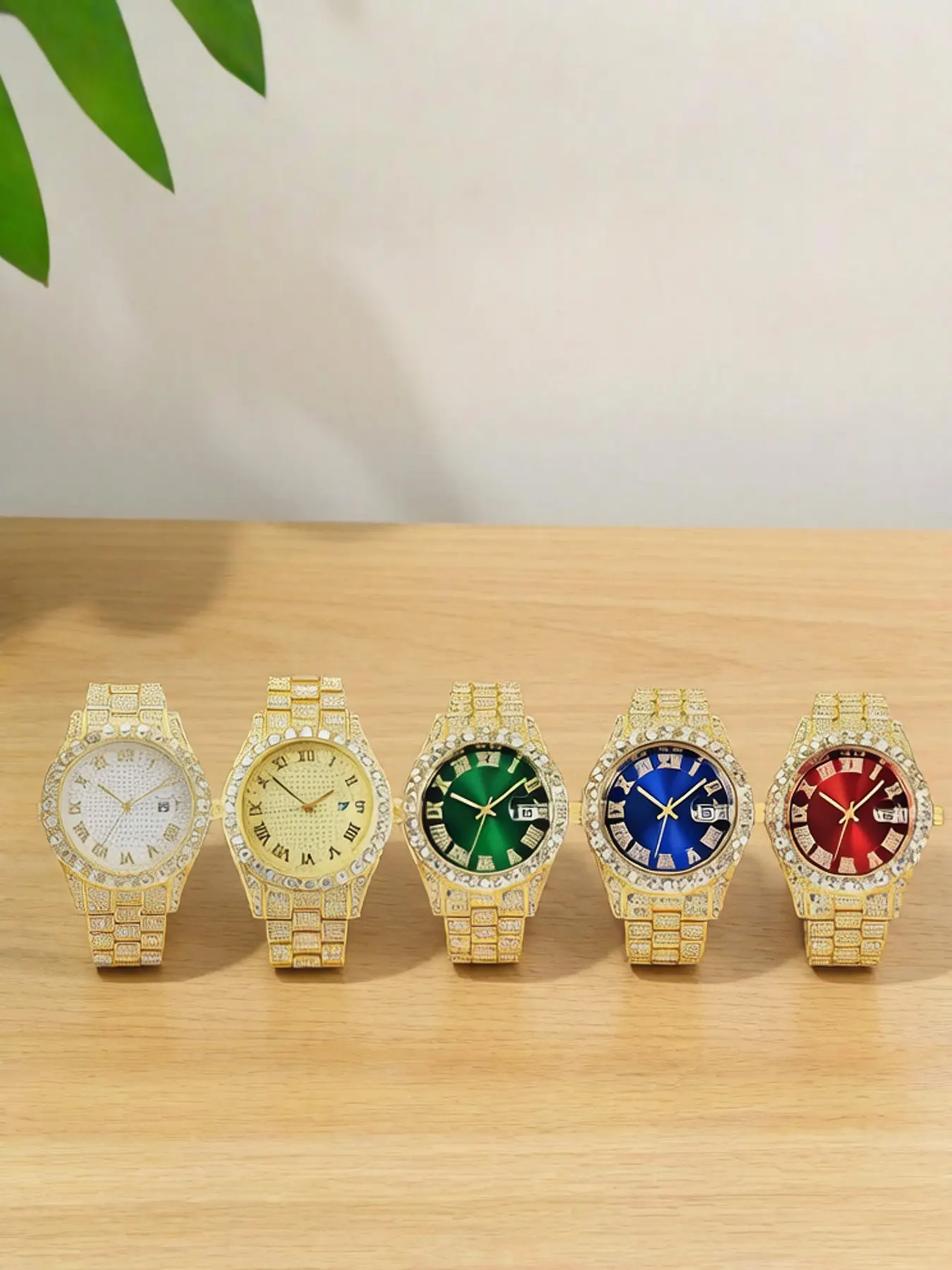 Women's Elegant Rhinestone Decorated Quartz Watch, Casual Wristwatch Set, Fashionable Round Dial Watch for Women & Girls, Trendy All-match Watch for Birthday Gift without Box