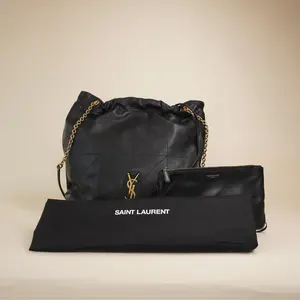 Pre-owned Leather Shoulder Bags SAINT LAURENT YSL Jamie 4.3 Pochon Black Large Shoulder Bag