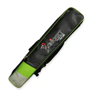 Bratla Cricket Bat Cover Bag Full Length All-in-one Padded Shoulder Strap Green/Black