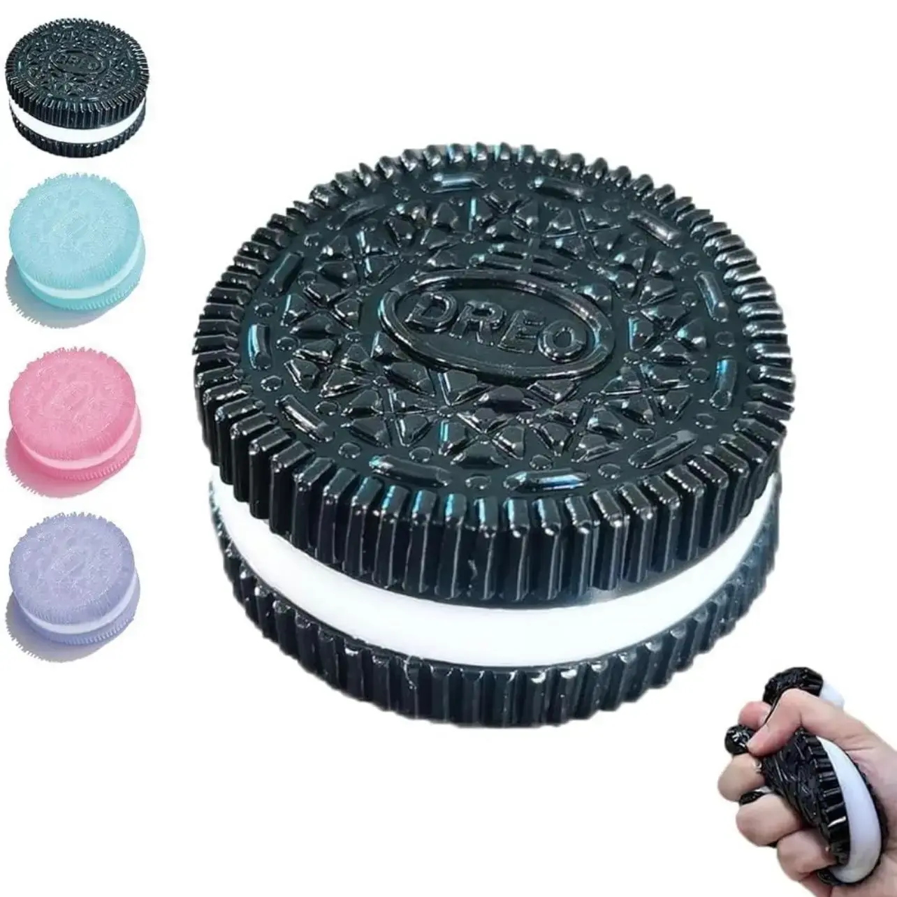 4-Count Ultra-Soft Cookie-Shaped Squishy Stress Balls, Soft Squishy Fidget Squeeze Toys for Teens & Adults, Squishy Stress Ball