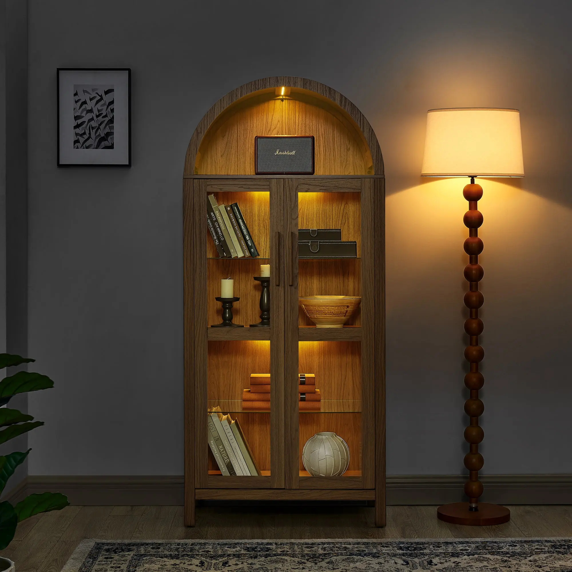 Arched LED Display Cabinet