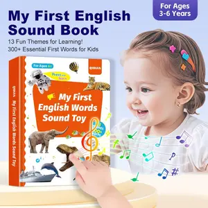 Toddler 1-6 Year Old | My First English Sound Toy – 470+ Words, 21 Themes, Fun Word Game & Bilingual Toys, Juguete Educativo for Educational Language, School Education & Perfect Educational Gift Animal Airplane