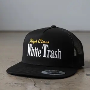 High class white trash snapback hat