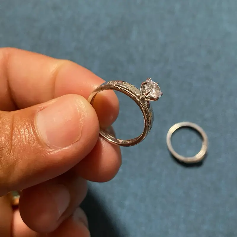 Anillo de Plata 925 hecho de plata italiana hermoso anillo de compromiso con piedra principal de circonia size 7