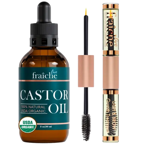 Organic Castor Oil Lash & Brow Serum + Bottle
