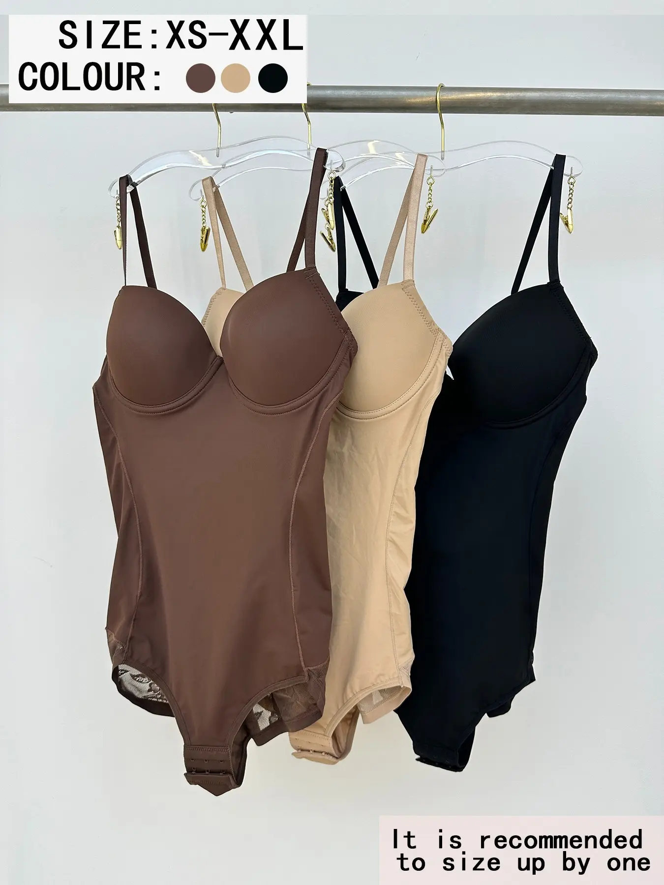 Women's Slimming Bodysuit Set with Bra Cups, Deep V Neck, Adjustable Strap, Casual Sportswear, Sizes XS-Xxl, All Seasons