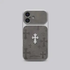 Premium Leather Cross-Pattern PhoneCase Compatiblewith iPhone 17/16/15/14/13/Pro/Max,3D Cross VintagePhone Case | Shockproof Protective Cover leathermaterial, and drop protection. Stylish and suitable forboth men and women.Protective Case | Best Gift