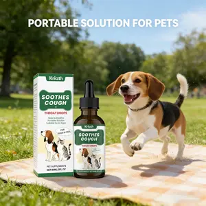 Pet Throat Soothing & Respiratory Support Liquid | Natural Herbal Formula for Digestion & Overall Wellness | Dog & Cat Care Supplement