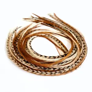 Tan Fannies Hair Feathers - Bundle