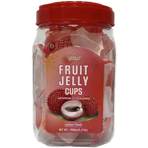 Apexy Fruit jelly cups Fruit Jelly Candy Fruit Juice Jelly Cups Lychee Flavor 35.27oz Snack Sweet