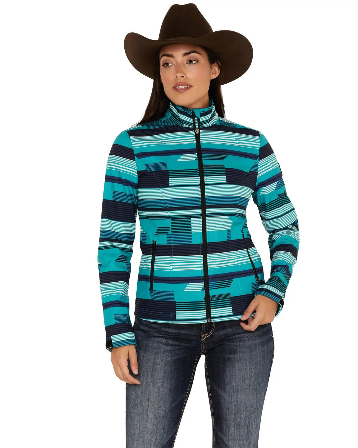 Rank 45 Women's 45&Reg; Women'S Abstract Striped Softshell Jacket - Rwfa22o11