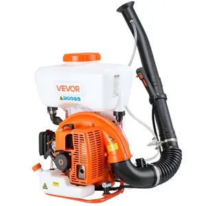 VEVOR Backpack Fogger Sprayer, 63CC 3HP Engine, Gas Powered Fogger Sprayer with 4 Gallon Tank, Powder and Liquid Mister Duster System for Effective Fleas Ticks Critters Control, Gardening Farming