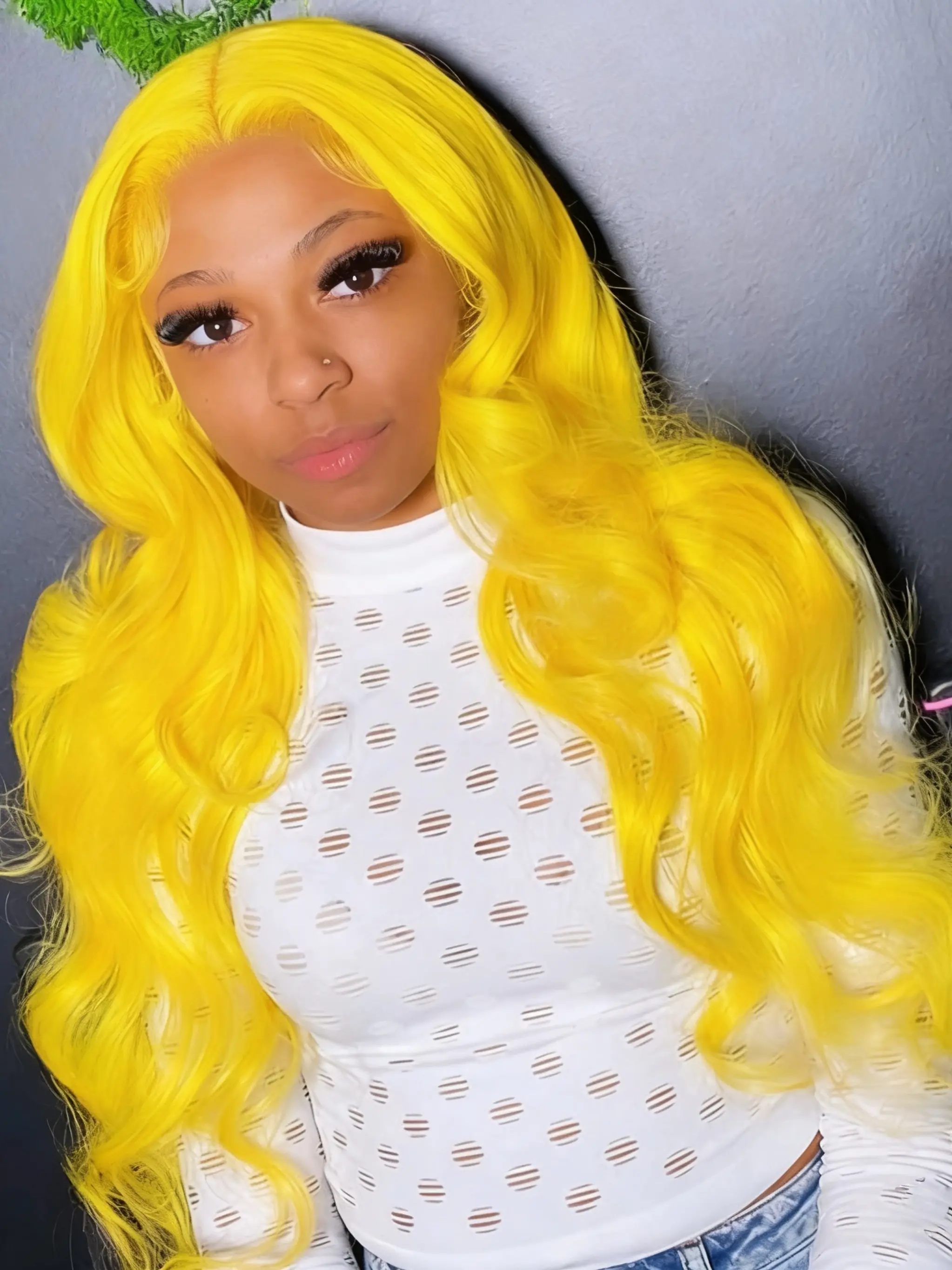 22 Inch 13x Lace Frontal Wig Light Yellow Wig Body Wave Human Hair For Women