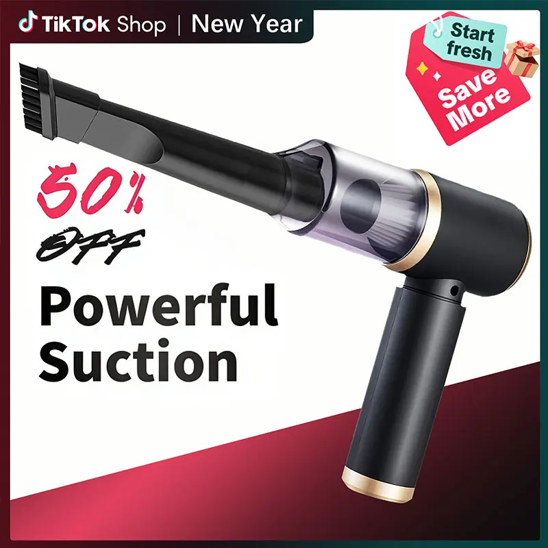 【DealsForYouDays】Handheld Cordless Vacuum Cleaner, Powerful Strong Suction for Home & Car Cleaning, Car Detailing Accessory, Household Cleaning Supply Summervibes