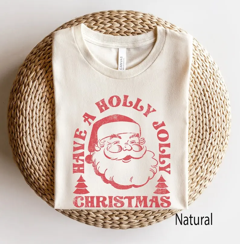 Retro Santa Tee, Santa Tee, Vintage Graphic Tee, Merry Christmas Shirt, Vintage Santa Graphic Tee, Classic Christmas, Matching Family Group