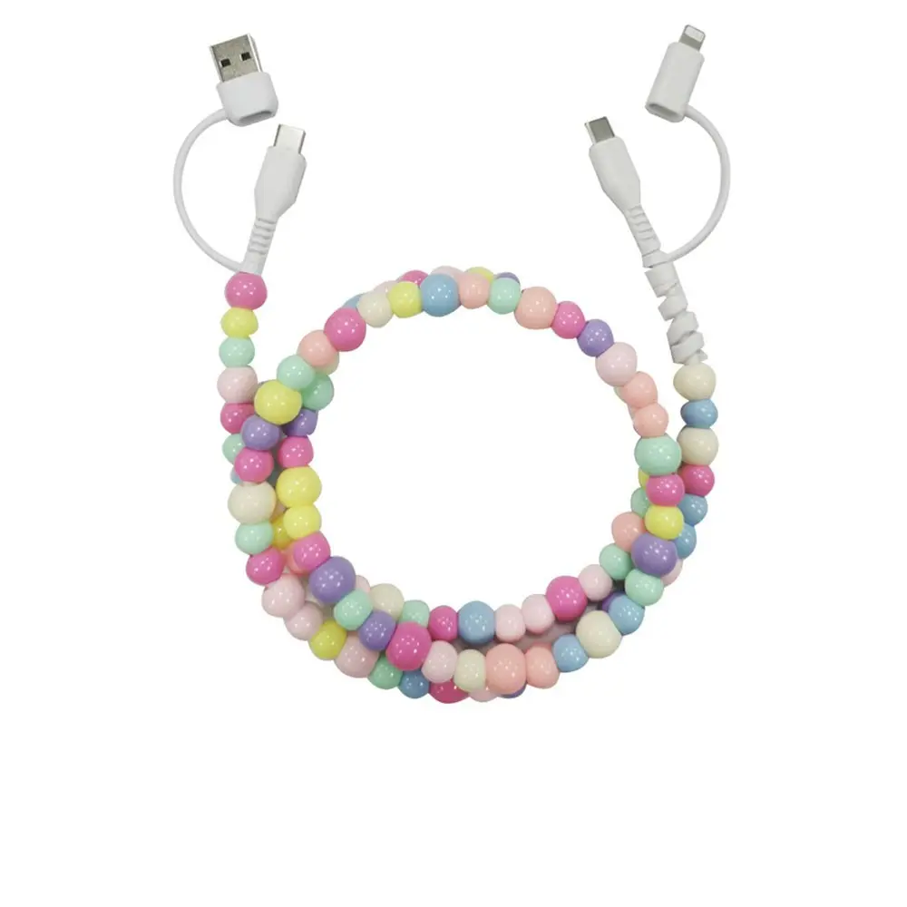 Tangle-Free USB Data Charging Cable, 2-In-2Design, Compatible with Usba-Usbc, Type C Charging, A-L, C-C, C-L, Ideal for Multiple Devices, Durable & Reliable