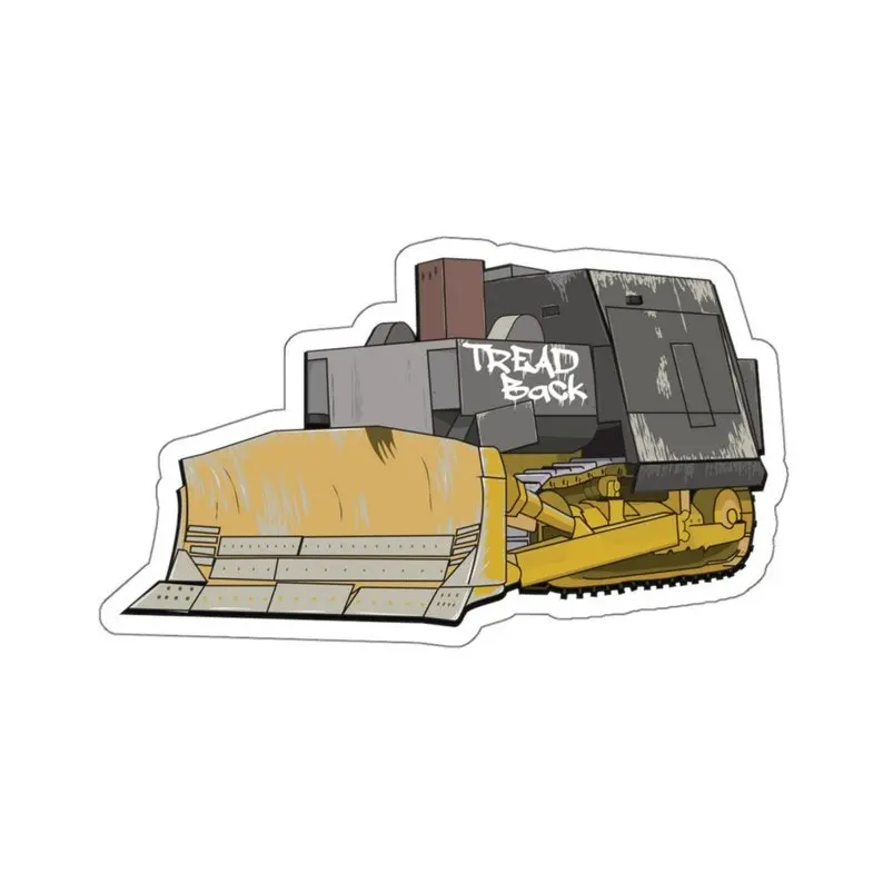 Killdozer Tread Back Sticker, Hard Hat Sticker, Blue Collar Decal