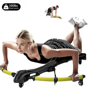 Dragonfly Ab Trainer Machine 300lbs Weight Capacity Adjustable with LCD Monitor Foldable for Abs Arm Leg & Buttocks Shaping Core Trainer for Home Gym Workout Equipment