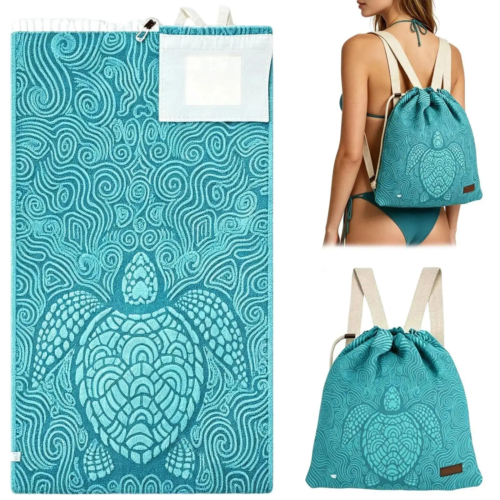 Teal Tribal Turtle