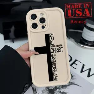Trendy Letter Cross Pattern TPU Phone Case for iPhone 15 16 14 Pro Max 13 12 11 XR XS Plus E Shockproof Non Slip Military-Grade Protection Silicone Cover Smartphone Casing