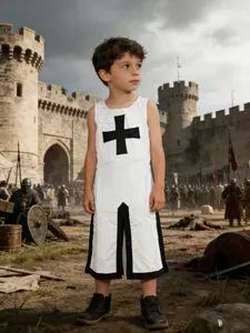 Knight Sleeveless Costume, Perfect for Cosplay, Halloween, Medieval Party, Stage Performance, Unique Mix-And-Match Style