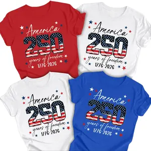 USA 250th Anniversary T-Shirt, 4th July Graphic Tee, USA 250th Anniversary Independence Day Shirt, 4th July 250th Year Shirt, 4th of July Independence Day Gift, Casual Summer Top