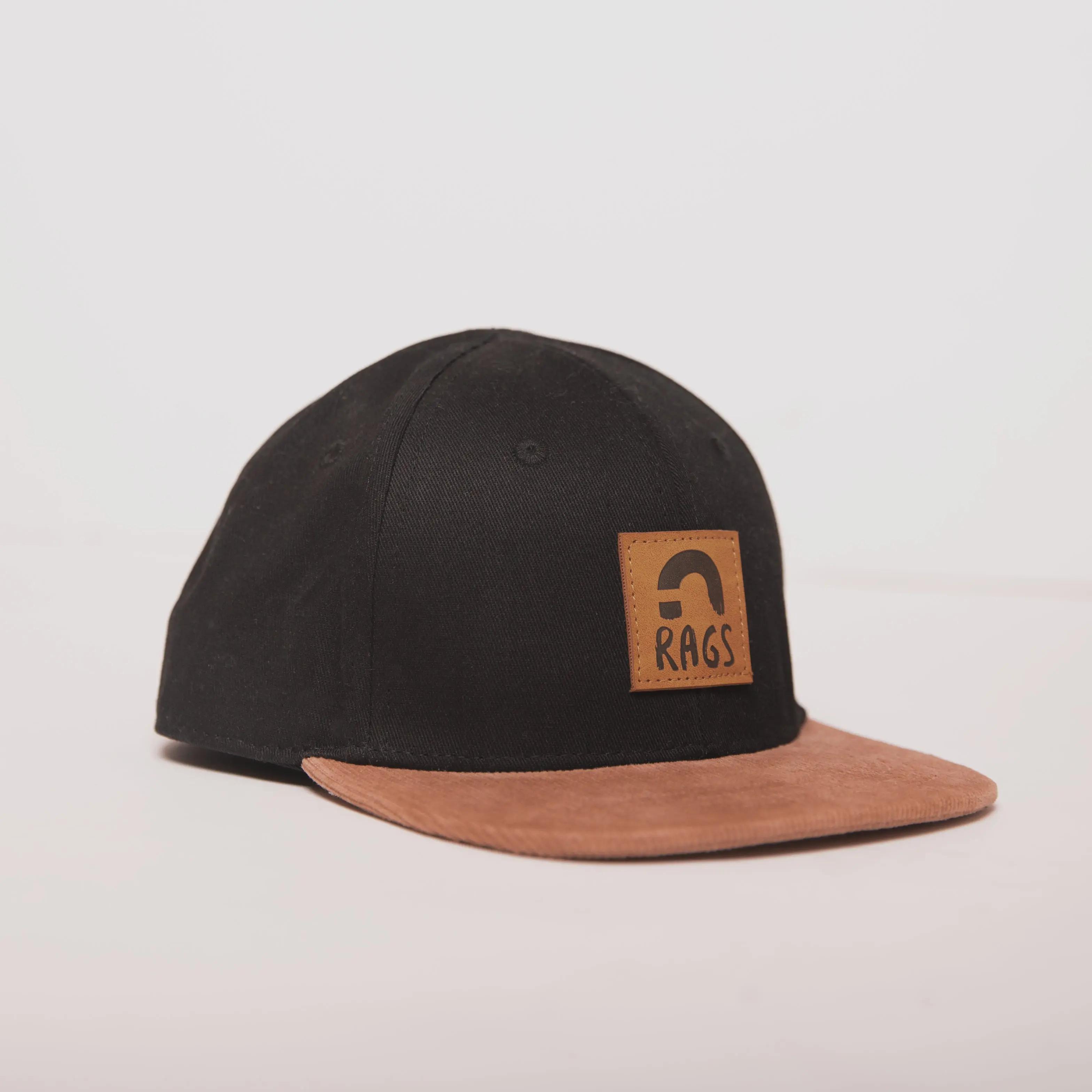 Snapback Hat - Black + Brown