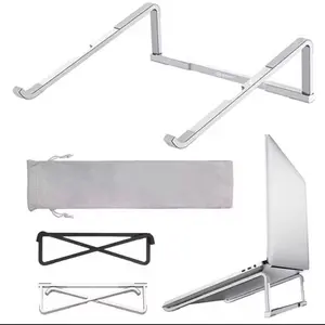 Aluminium Alloy Laptop Stand Foldable Cooling Holder Portable Adjustable Notebook Support Bracket for Tablet Universal