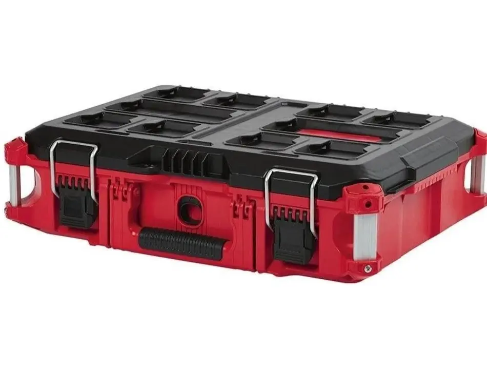 Milwaukee 48-22-8424 Capacity Polymer Packout Standard Tool Box, 22.1 in Length, 6.5 in Width, 16.2 in Height