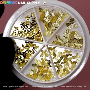 Mixed-sizes Gold Butterfly Nail Sequin Charms