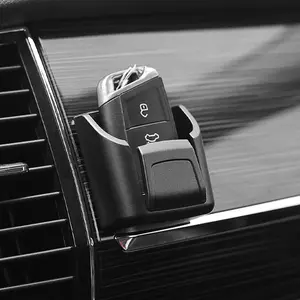 Car Key Holder Clip Car Interior Storage Box Dashboard Organizer Adhesive Mount For Card Key Rack Universal Fit