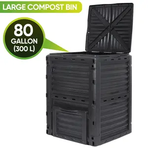Segawe Large Capacity 80 Gallon Compost Bin Fertilizer Soil Remixing Container Segawe Large Capacity 80 Gallon Compost Bin Fertilizer Soil Remixing Container
