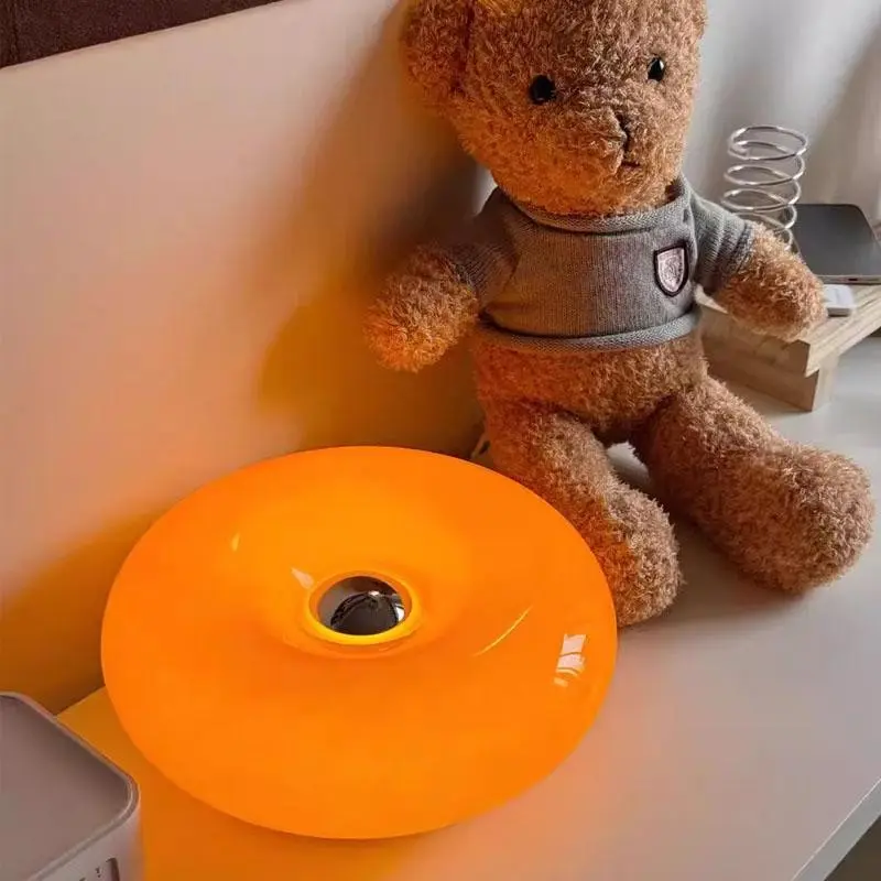LED Night Light, Nordic Donut Wall Lamp, Touch Switch, Three Color Modes, Indoor Lighting for Bedroom Living Room Dining Room Study
