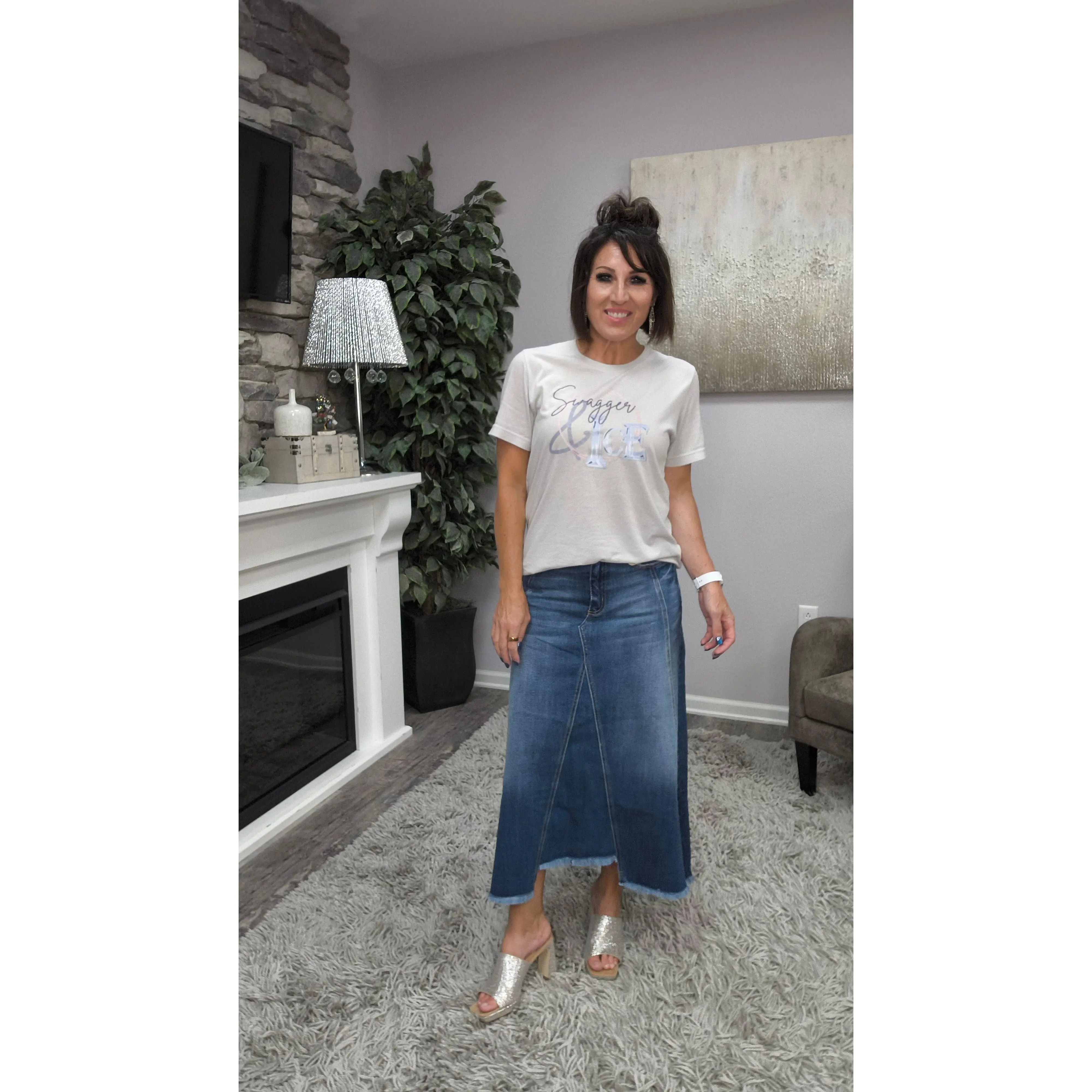 KanCan Timeless Denim Skirt