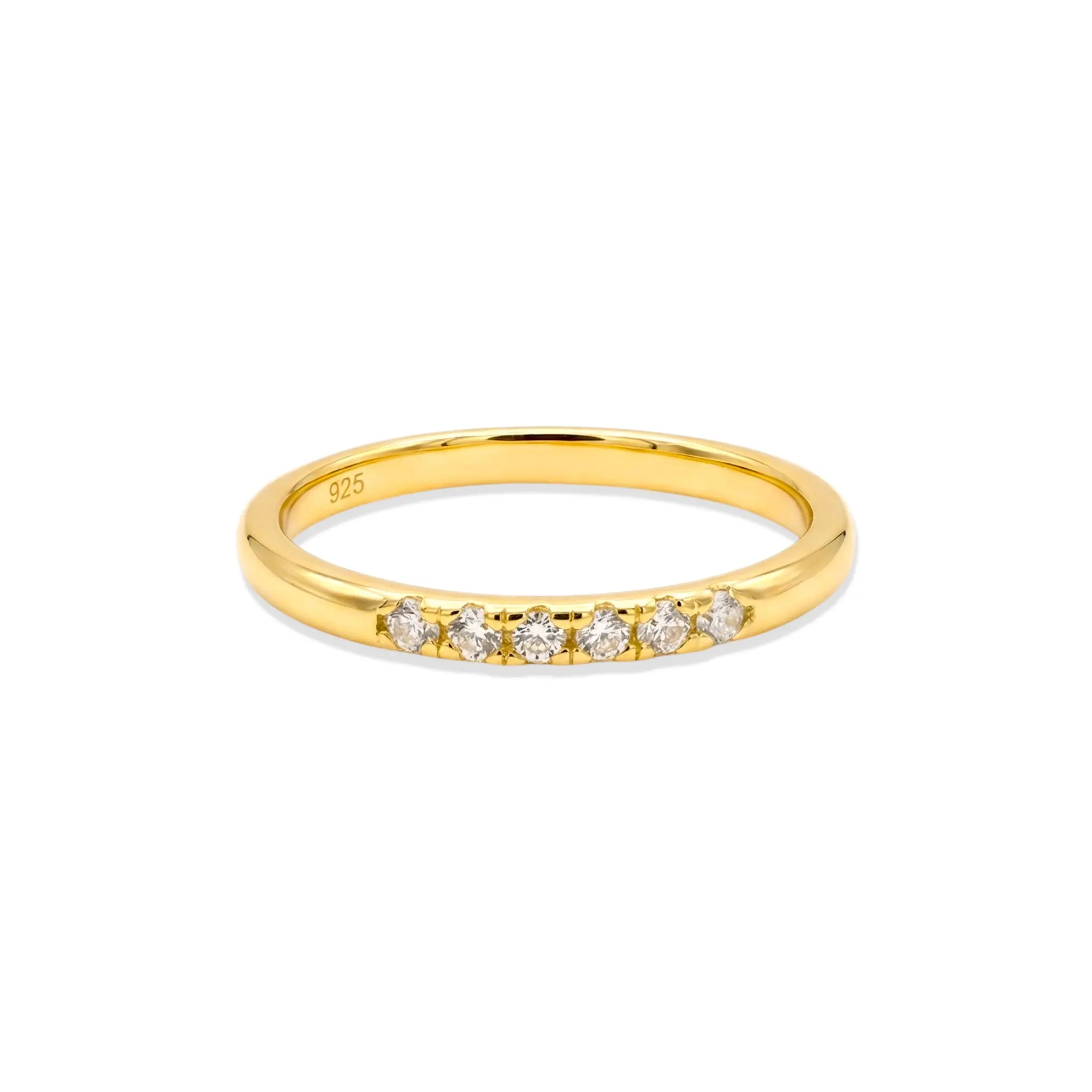 Dainty CZ Stacking Ring with 6 Stones by CelestialbyA&J