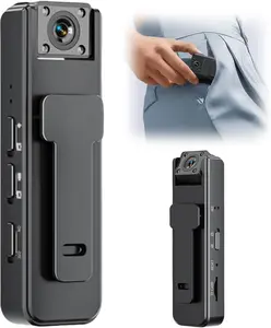 Body Cameras with Audio and Video Recording, Camcorder, 1080p HD Wearable Camera with Night Vision, 180° Rotatable Lens and Motion Detection, 500mAh Battery Life, for Outdoors Sports Police Delivery Cycling