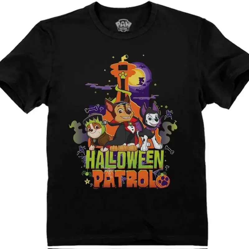Nickelodeon Paw Patrol Halloween Patrol T-Shirt for Toddler Boys & Girls Marshall Skye Chase & Rubble Soft Comfortable Cotton Blend Tee US