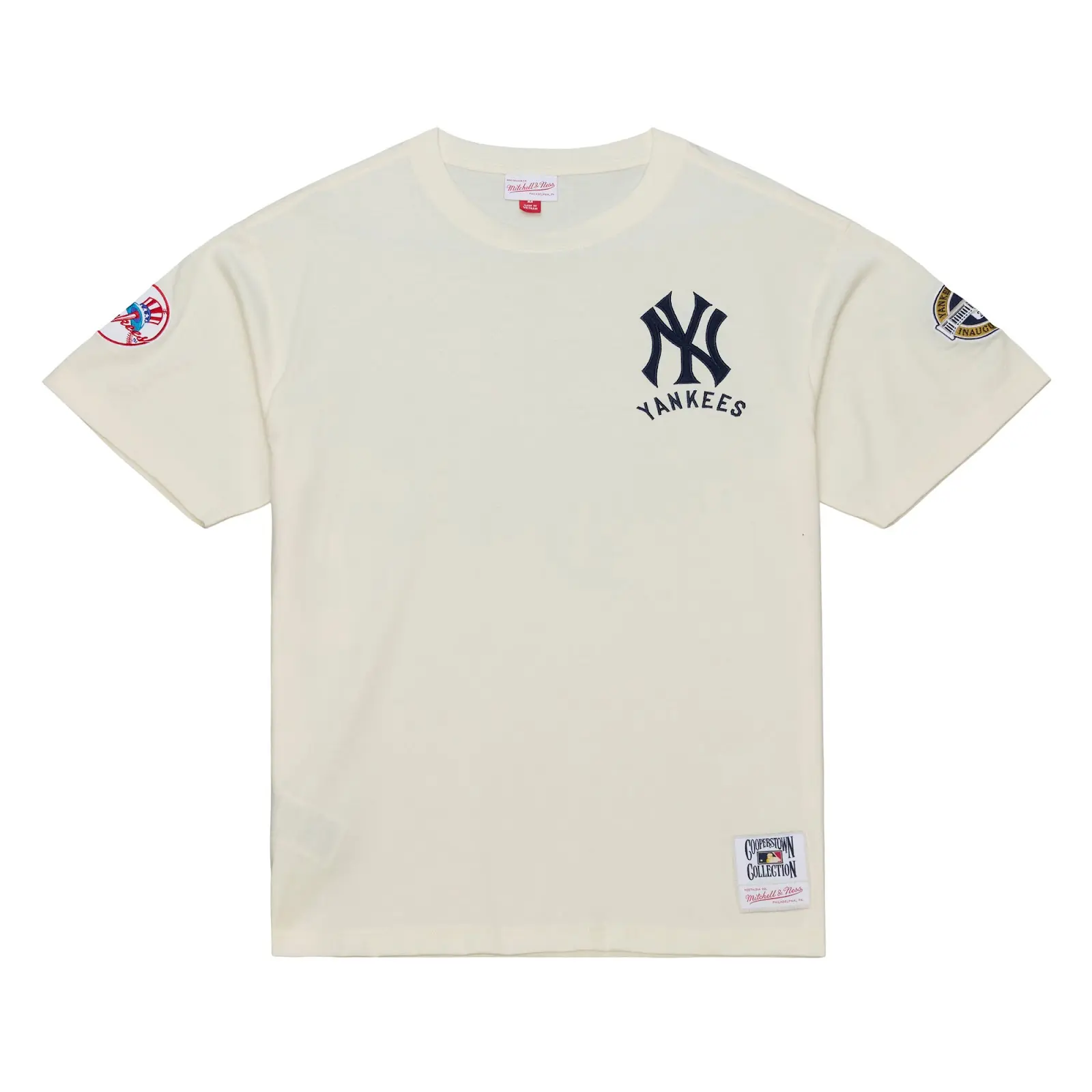 New York Yankees Cream Classics T-Shirt - Vintage MLB Graphic Tee, Mitchell & Ness